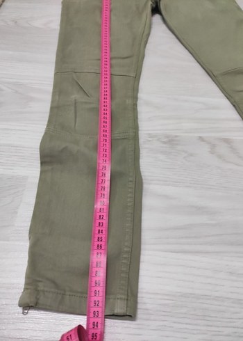 Polo garage Kadın Haki  Fermuarlı Kumaş Pantolon - Görsel 7