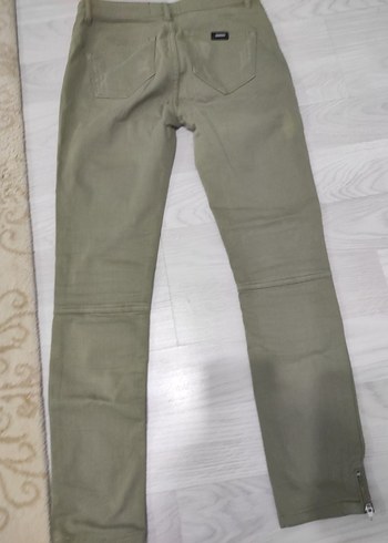 Polo garage Kadın Haki  Fermuarlı Kumaş Pantolon - Görsel 2