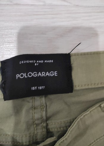 Polo garage Kadın Haki  Fermuarlı Kumaş Pantolon - Görsel 6