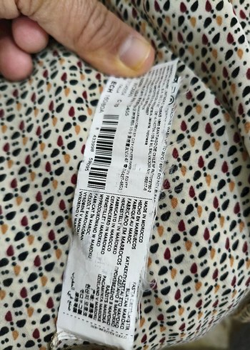 orijinal Mango marka Bej Düğmeli Uzun Kollu Kadın Gömlek - Görsel 5