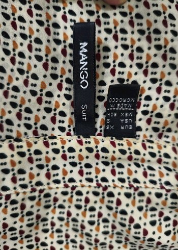 orijinal Mango marka Bej Düğmeli Uzun Kollu Kadın Gömlek - Görsel 3