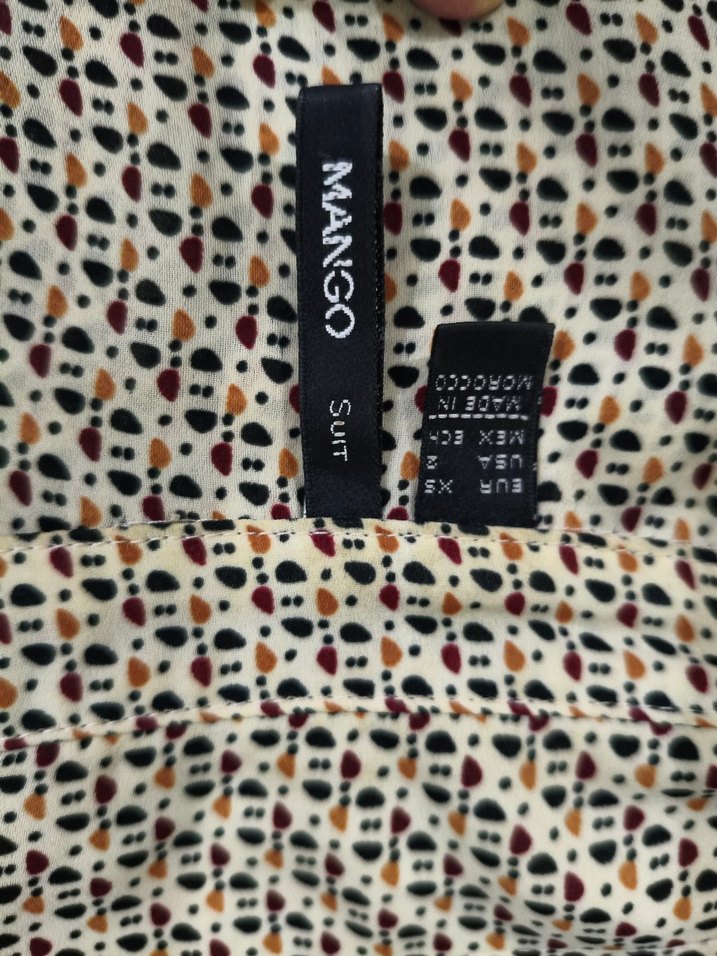 orijinal Mango marka Bej Düğmeli Uzun Kollu Kadın Gömlek - Görsel 3