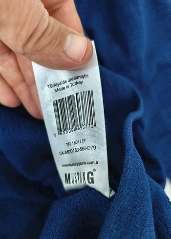 Mustang Lacivert Erkek Denim Sweatshirt - Görsel 3