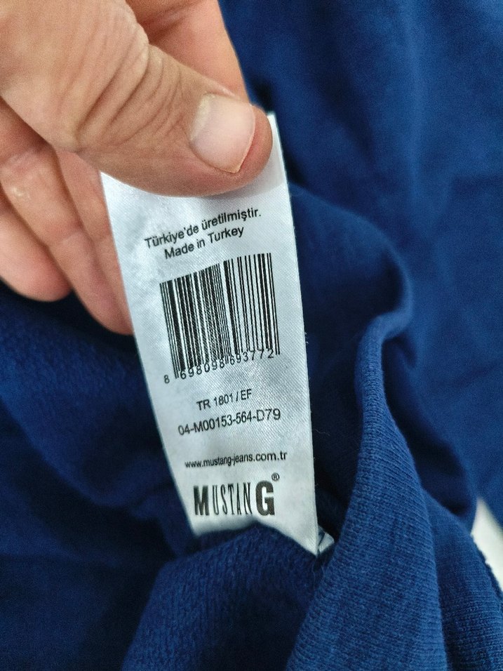 Mustang Lacivert Erkek Denim Sweatshirt - Görsel 3