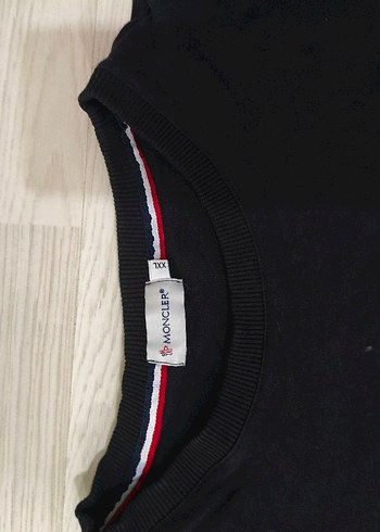Siyah baskılı Moncler erkek sweatshirt - Görsel 3