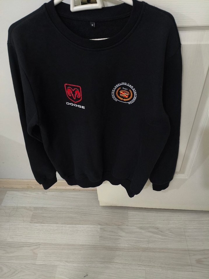 Roger Kadın Siyah Baskılı Sweatshirt - Görsel 4