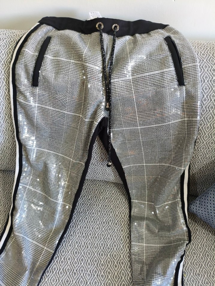 Gri Payetli Kadın Eşofman Altı - Görsel 5