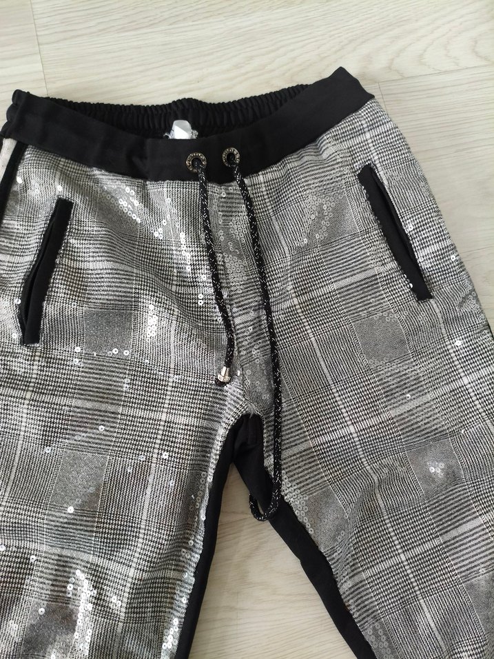 Gri Payetli Kadın Eşofman Altı - Görsel 2