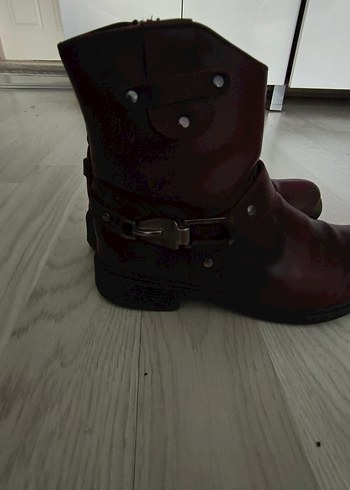 Diğer Bordo Deri Western Cizme