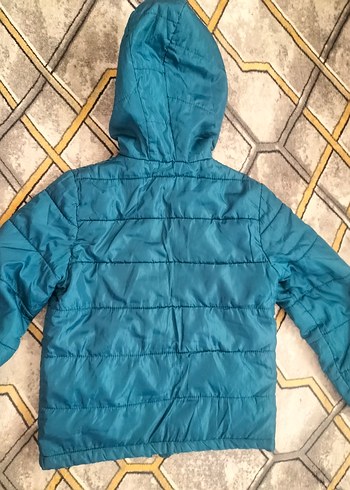 8 Yaş Beden mavi Renk Kapüşonlu Erkek Çocuk Mavi Mont