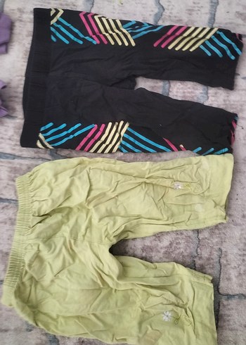 LC Waikiki Kız Çocuk Mor ve Siyah Tayt Seti