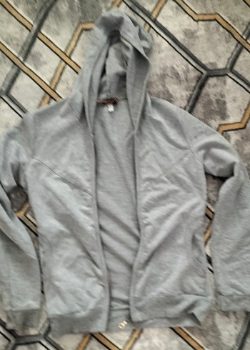 Nike Gri Kapüşonlu Fermuarlı Erkek Sweatshirt