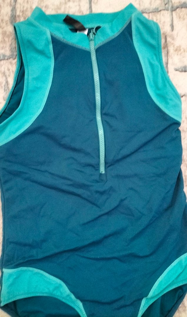 Fermuarlı Kolsuz Lacivert Mayo - Görsel 2