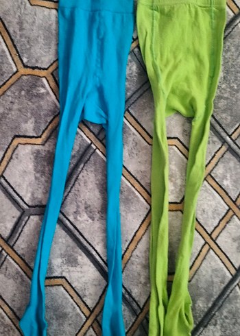 Kız Çocuk Elastik Bel Renkli Tayt - Görsel 2