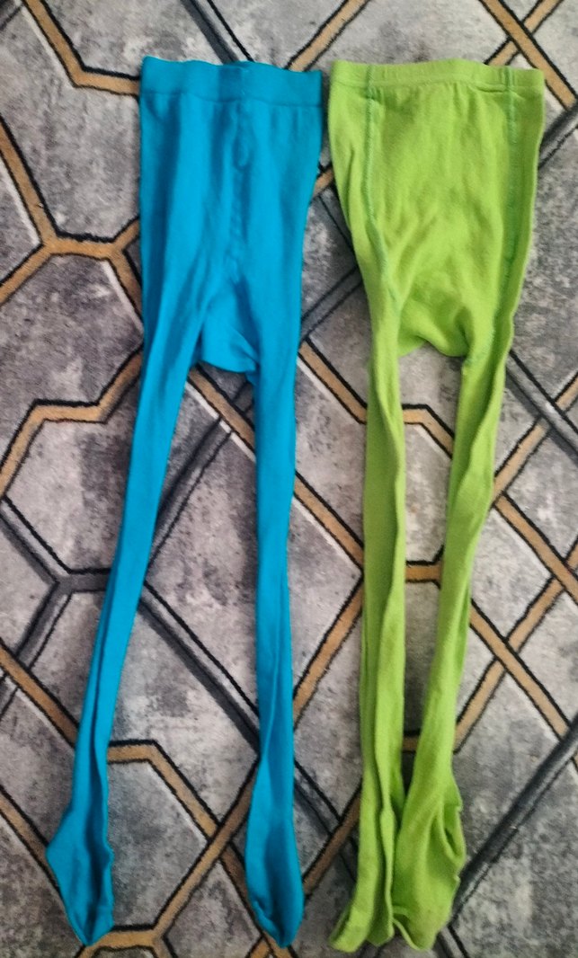 Kız Çocuk Elastik Bel Renkli Tayt - Görsel 2