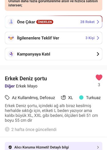 Turkuaz Renkli, Fermuarlı Erkek Yüzme Şortu - Görsel 9