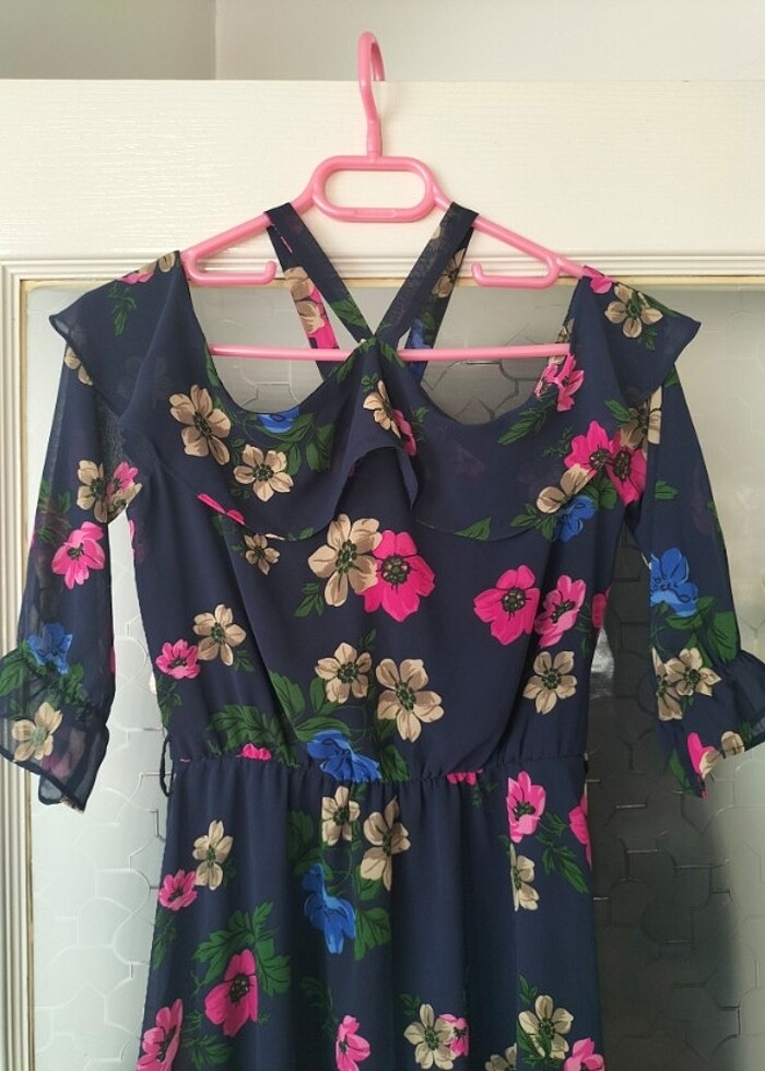 Bayan şifon elbise - Görsel 2