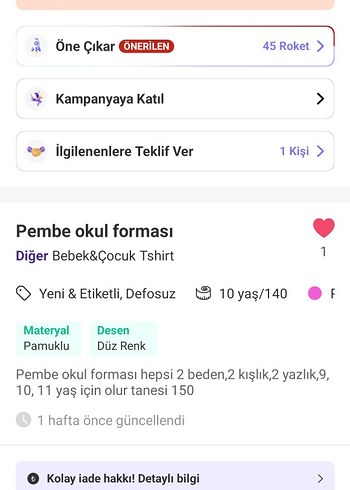 Pembe gri yaka Okul tişörtu - Görsel 9