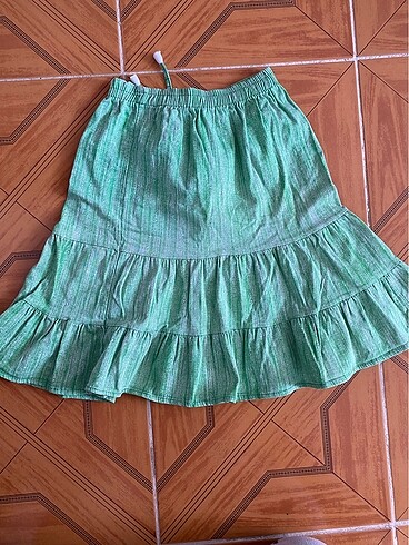 Vintage Love Yazlık yeşil etek tril tril rahat y2k