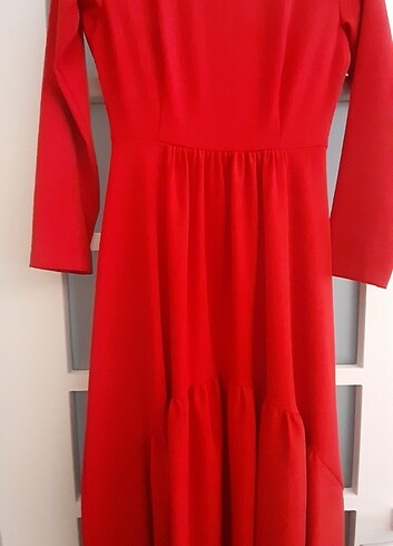 38 Beden kırmızı Renk Kadın elbise 