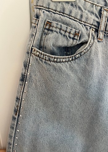Trendyol & Milla Mavi Salaş Kadın uzun Boy Denim Pantolon