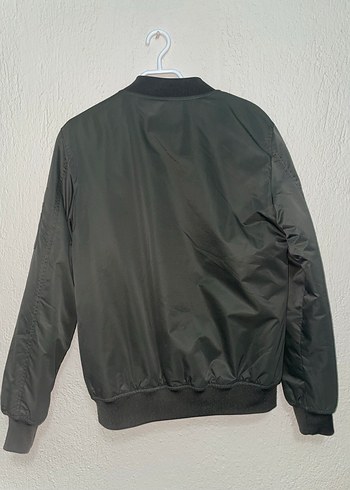 Yeşil Fermuarlı ERKEK Bomber Ceket DEFACTO - Görsel 4