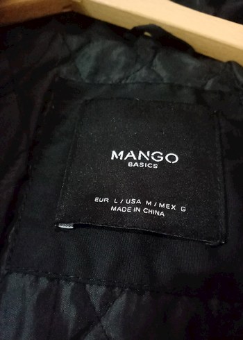 Mango Kemerli Siyah Kadın Uzun Kışlık Mont