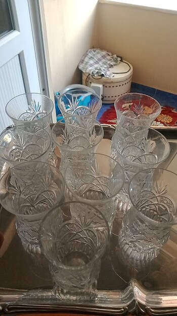 10 lu kristal çay bardağı 