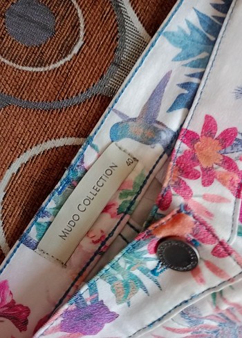Diğer Pastel Renkli Bağlama Desenli Kadın Kumaş Pantolon