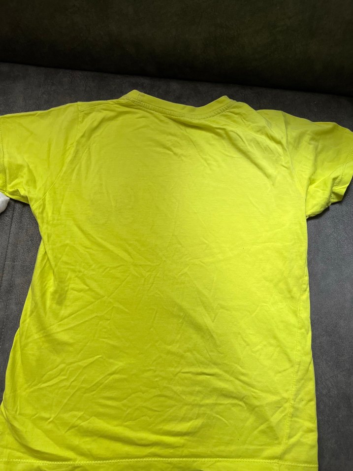 Sarı Baskılı Erkek çocuk  Tişörtü, Kısa Kollu, Salaş - Görsel 2