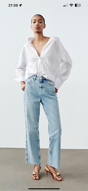 Zara straight fit jean - Görsel 3