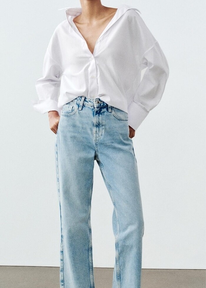 Zara straight fit jean - Görsel 3