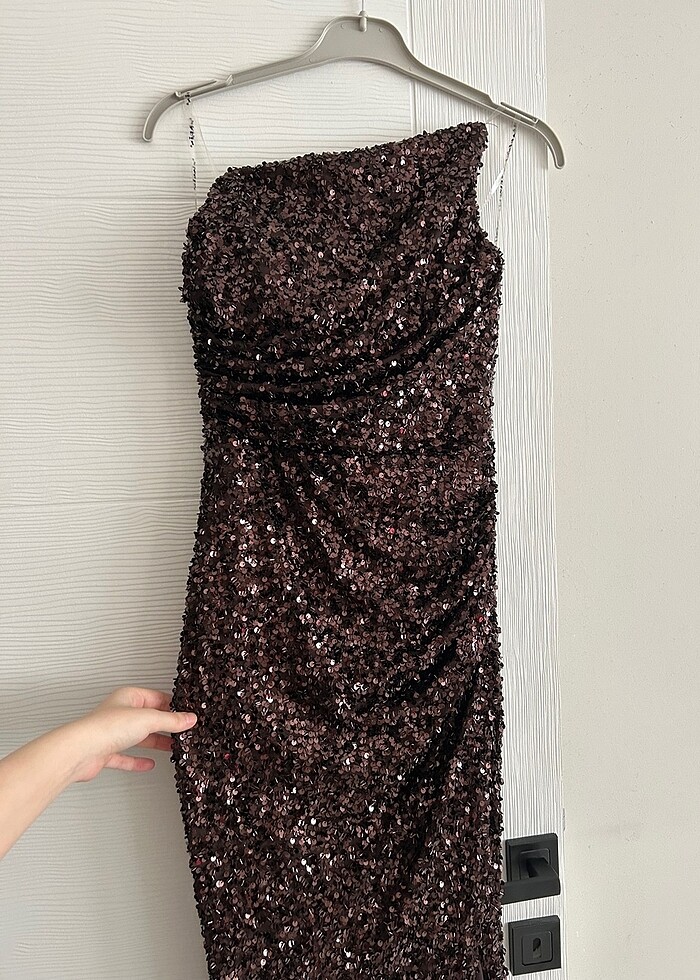 Payetli abiye elbise - Görsel 2