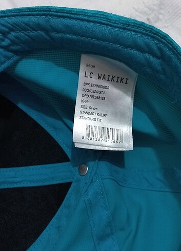 5-8 Yaş, 22 cm Beden turkuaz Renk Lc Waikiki erkek çocuk şapka