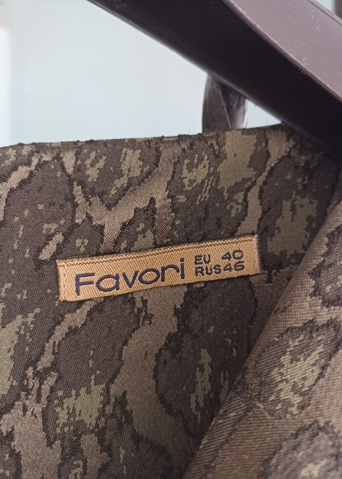 Haki Desenli/Kruvaze Yaka Elbise - Görsel 2