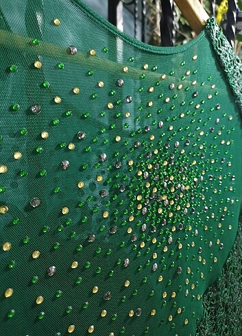 Zümrüt Gece Elbisesi - Görsel 2
