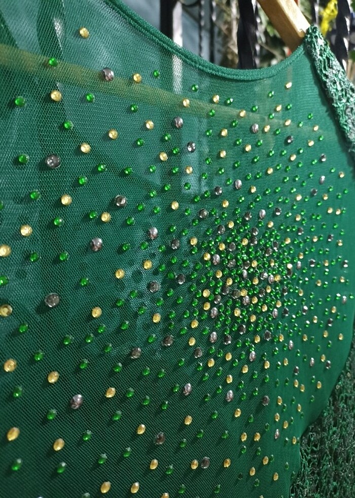 Zümrüt Gece Elbisesi - Görsel 2