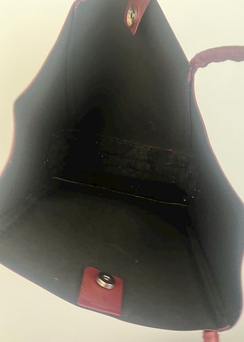 Bordo Deri Kadın Çanta - Görsel 4