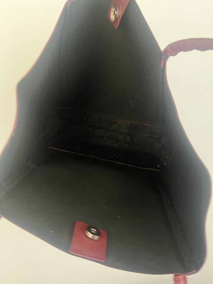 Bordo Deri Kadın Çanta - Görsel 4