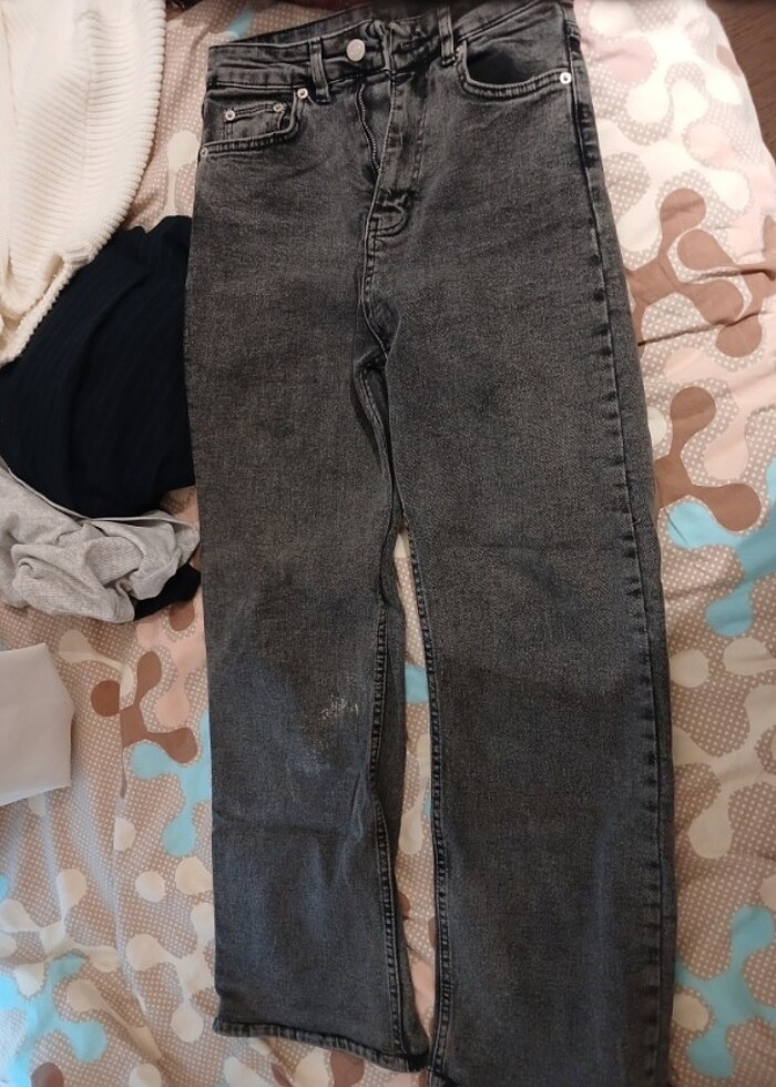 Gri kot pantolon  - Görsel 3