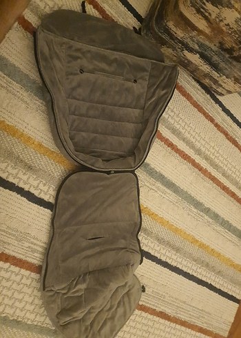 Gri Bebek arabası tulumu / manşonu - Görsel 6