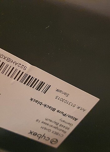 0 - 13 kg Beden siyah Renk Cybex aton puset
