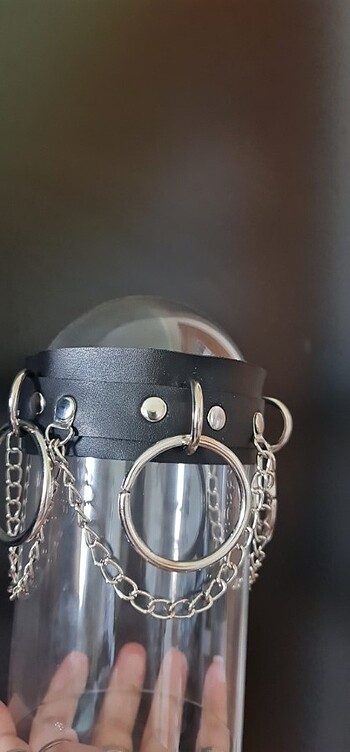 Gotik suni deri choker