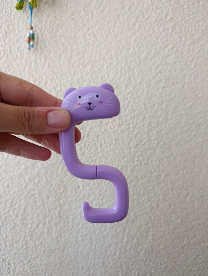 Mor Kedi Figürlü Askı Kancası - Görsel 2