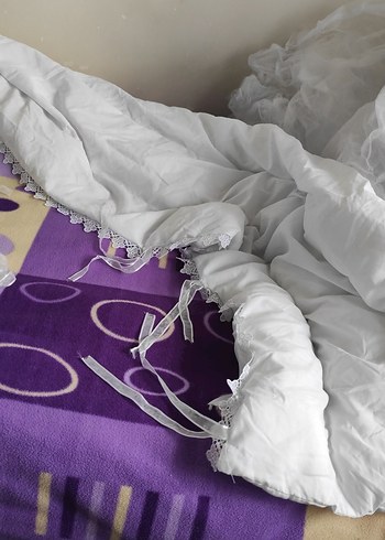 bebek yatağı kenarligi yatak danteli ve elyaf üçü birlikte - Görsel 8