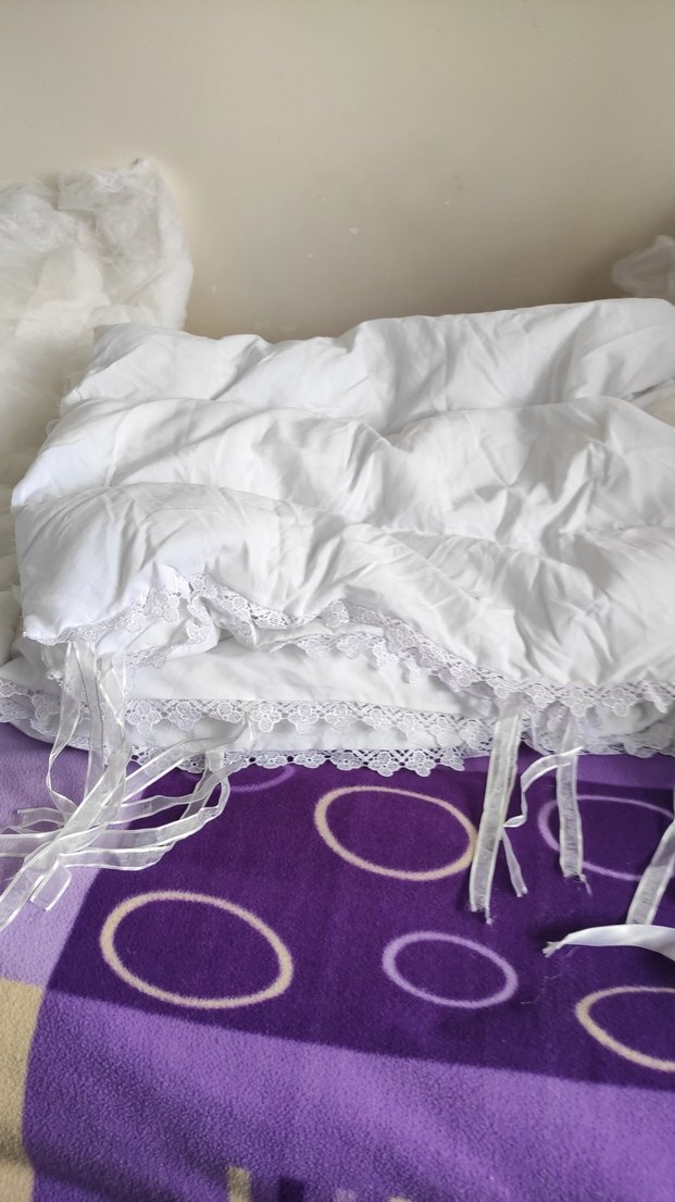 bebek yatağı kenarligi yatak danteli ve elyaf üçü birlikte - Görsel 3