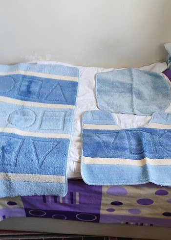 Nakışlı Mavi Pastel krozet takımı