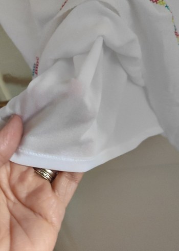 s Beden beyaz Renk Dantel Detaylı Beyaz Midi Elbise