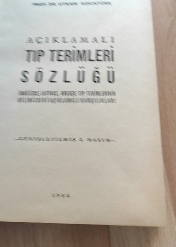 Açıklamalı Tıp Terimleri Sözlüğü 1984 - Görsel 4