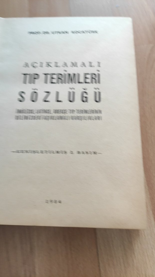 Açıklamalı Tıp Terimleri Sözlüğü 1984 - Görsel 4